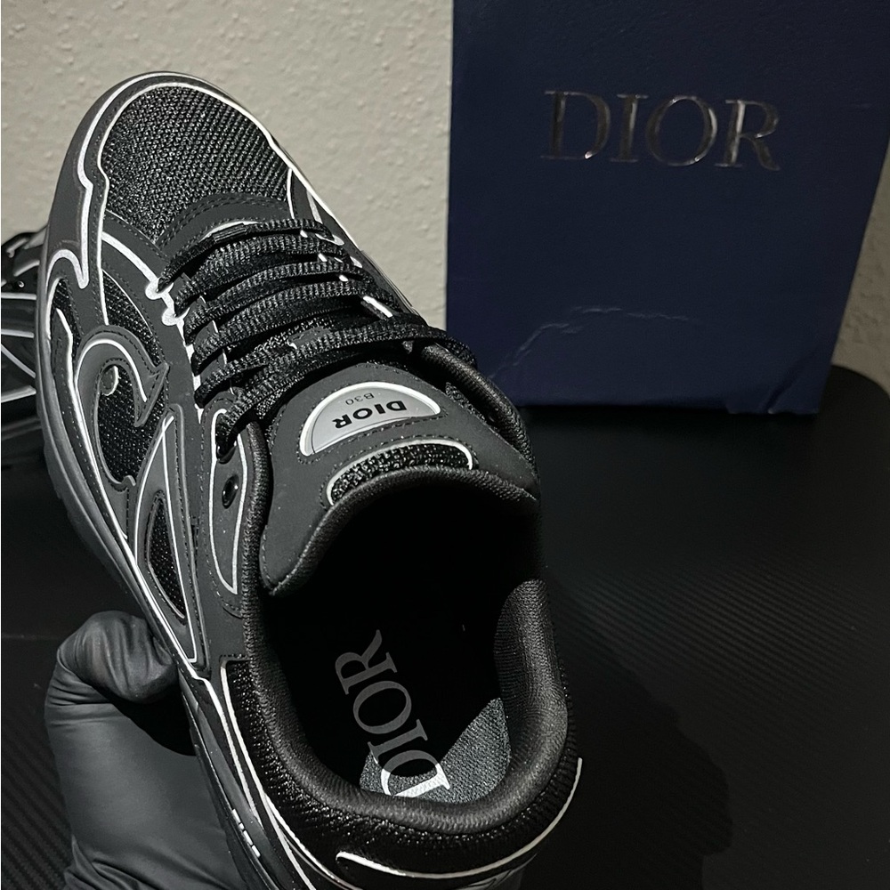 Dior Black Sneakers with White Accents - Picture 2 of 3